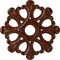 Ekena Millwork Angel Medallion (Canopies up to 4 3/8"), 20 7/8"OD x 3 5/8"ID x 1"P, Burnished Mahogany Crackle CM20ANBMC - alternate 1